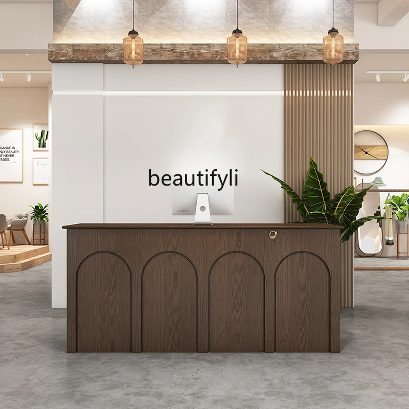 Clothing Store Cashier Counter Middle Island Taichung Antique Bar Counter Beauty Salon Counter Barber Shop Reception Table