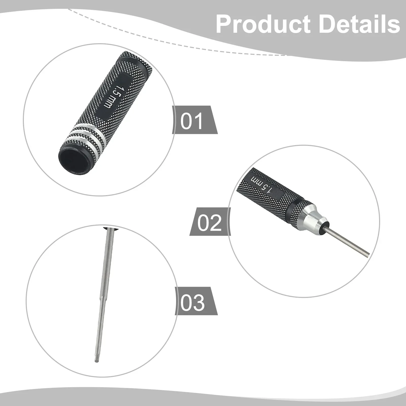 Imagem -05 - Hss Chave Hexagonal Chaves de Fenda 0.93.0 mm Hex Chave de Fenda Ferramentas para rc Helicóptero Carro Avião Drone Aeronaves 1pc