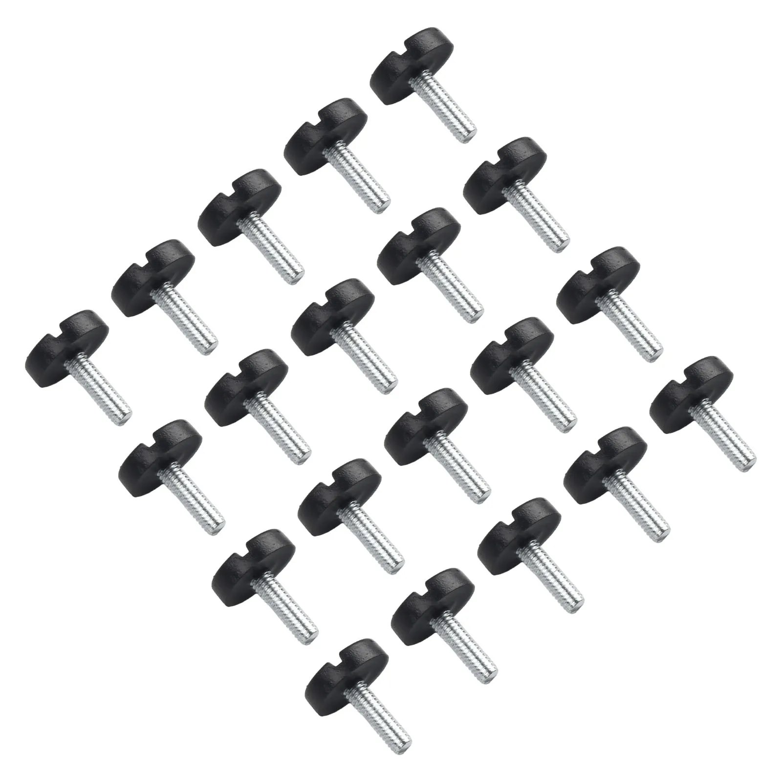 20Pcs Adjustable Galvanized Steel Furniture Legs Anti-slip Base Table Cabinet Leg Pad Feet Leveler M6 Screw Metal Furniture Foot