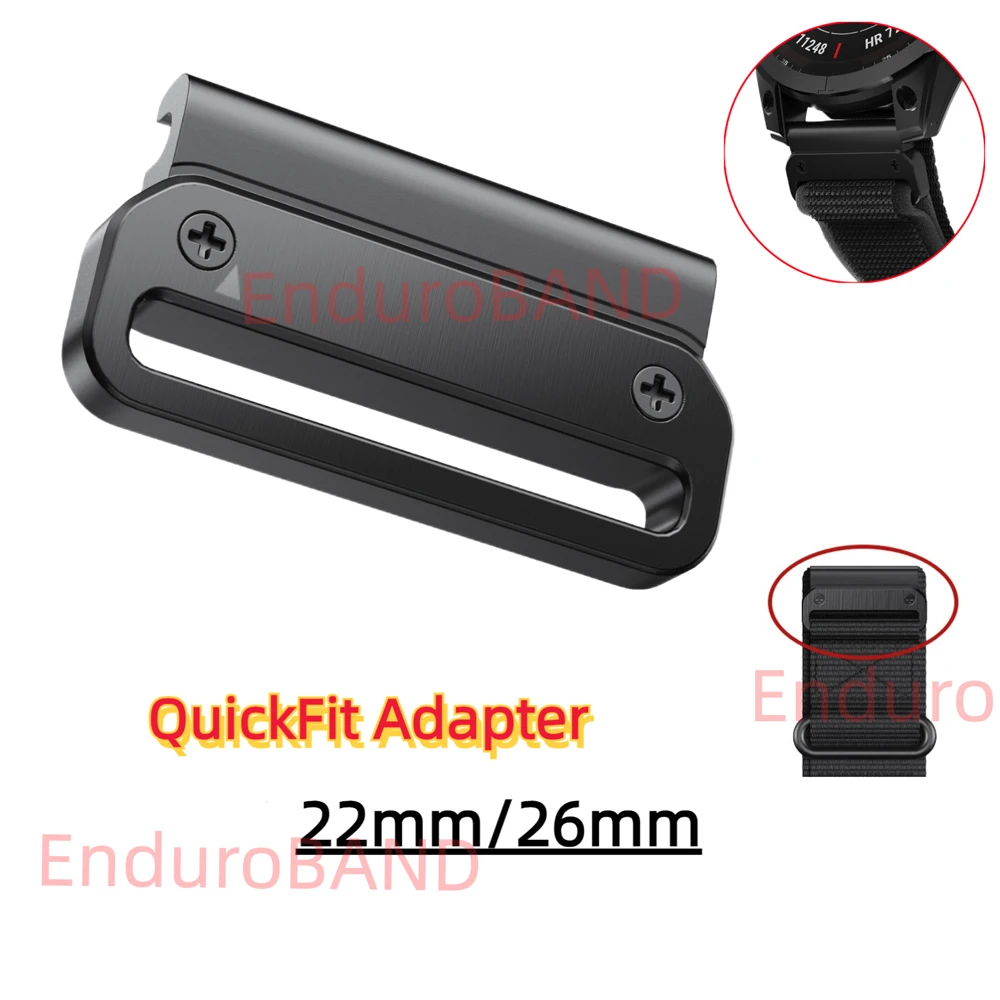 One Pair Metal Strap QuickFit Adapters / Watch Buckles for Garmin 22mm/26mm Watch Bands