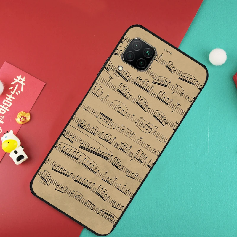  Sheet Music Case For Huawei Nova Y91 Y61 Y60 Y70 Y90 Nova 9 SE 10 11i 8i 3i P20 P30 Pro P40 Lite Cover