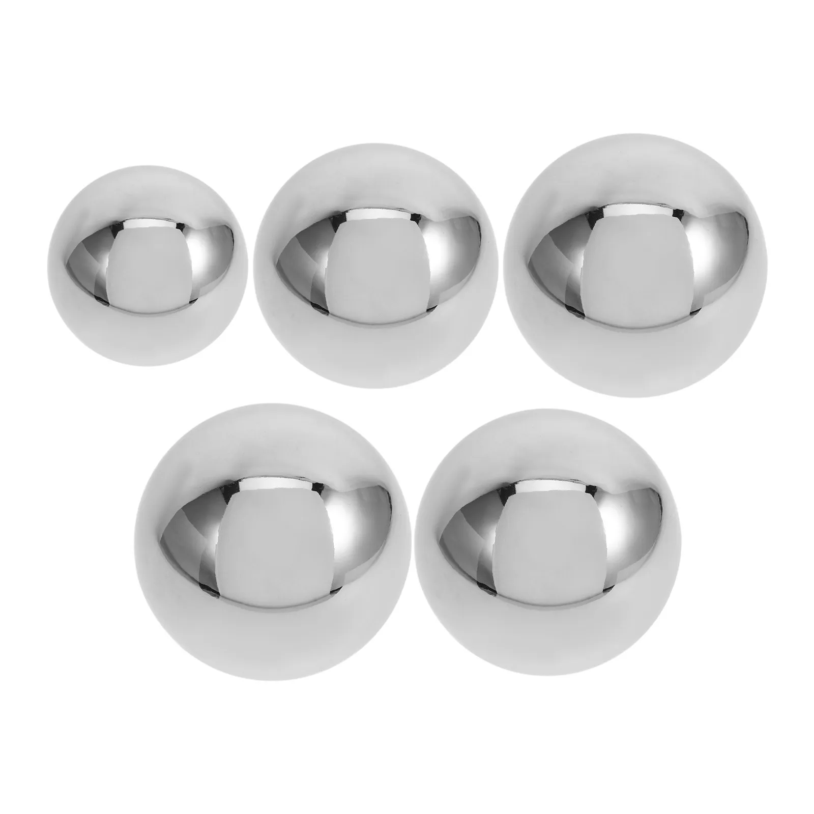 Stainless Steel Gazing Balls 5 Pack Small Reflective Mirror Spheres for Outdoor Garden Yard Decor