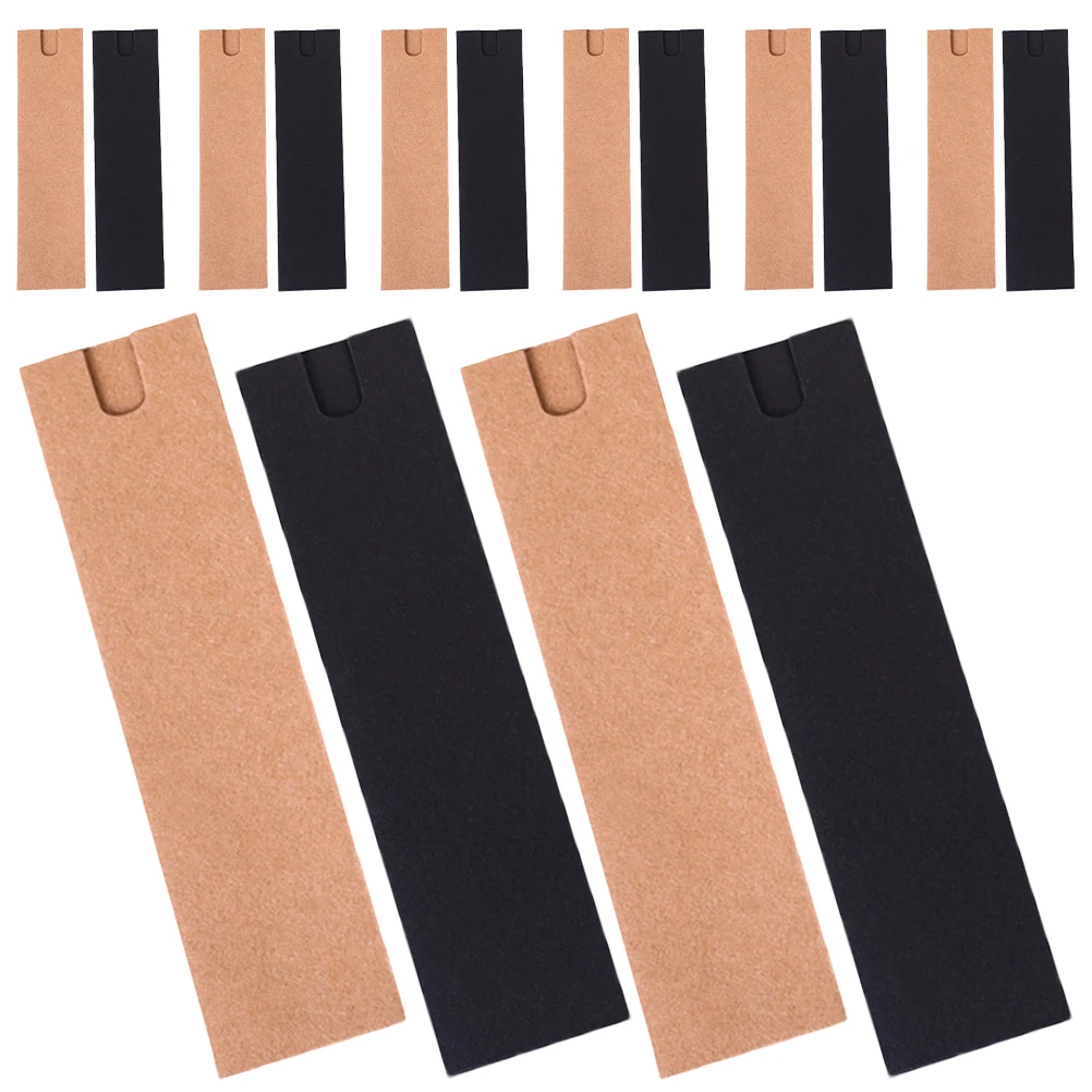 

40pcs Single Fountain Holder Paper Pen Sleeve Pencil Pouch Lightweight Portable College Office Stationery Small Pen Case For