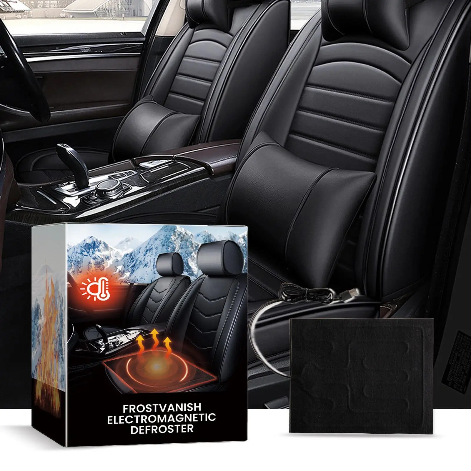 Electric Heating Pad For Car Winter Overload Protection Windshield Snow Remover Heating Pad For Truck Sedan Minivan Morning