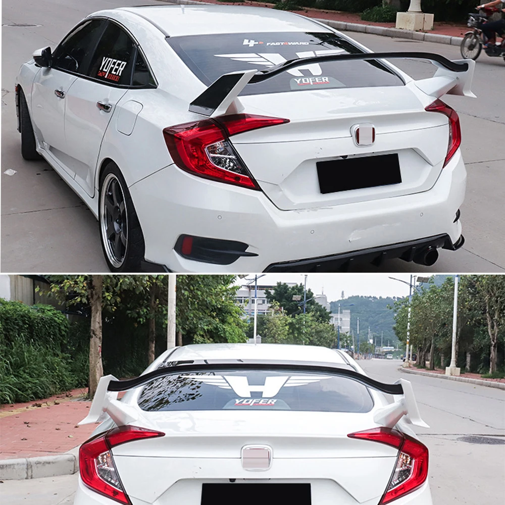 For Honda Civic 10th Type-R trim level 2016 2017 2018 2019 Rear Trunk Spoiler Tuning Rear Wing Body Kit Automobile Modifition