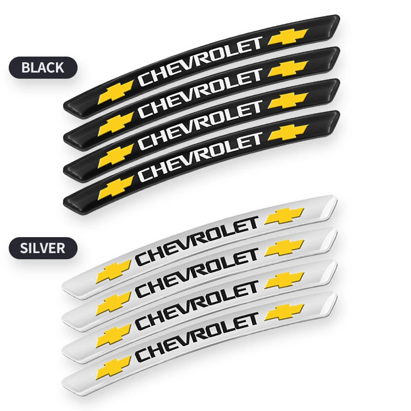 3D Aluminium Car Wheel Hub Rims Badge Stickers Decoration Accessories For Chevrolet Sail Cruze Captiva Malibu Trax Aveo Spark