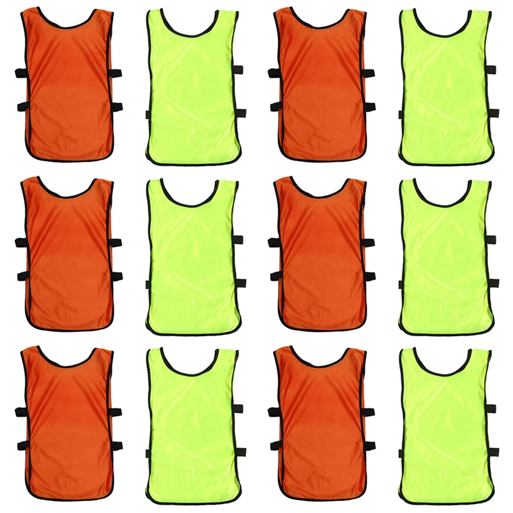 

12pcs Training Vests Polyester Soccer Pinnies Breathable Quick-Dry Sports Jerseys For Team Practice Basketball Volleyball
