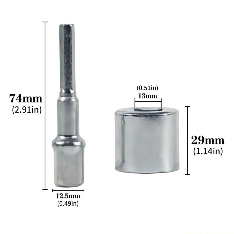 A2BE Extended Shank Jacks Socket Compatible for Power Drills Tight Space Access