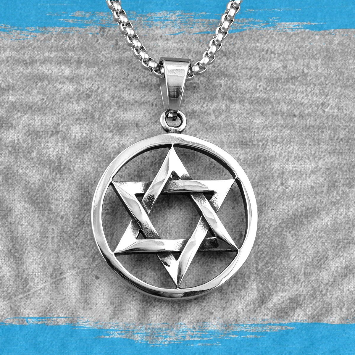 Hexagram Star Islam Stainless Steel Men Necklaces Pendants Chain Simple for Boyfriend Male Jewelry Creativity Gift Wholesale