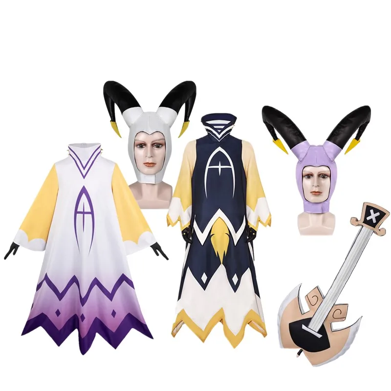Fantasia Adam-bata de Cosplay, accesorios de guitarra, disfraz de dibujos animados de jefe, sombrero de juego de rol, guantes, tocado, trajes, fiesta de Carnaval y Halloween