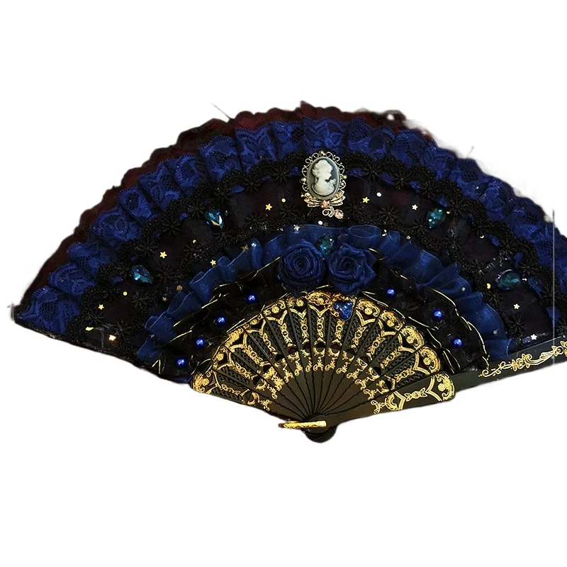 lolita-black-cyan-lace-fan-nine-songs-crown-of-sunk-tides-star-moon-floating-light-small-object