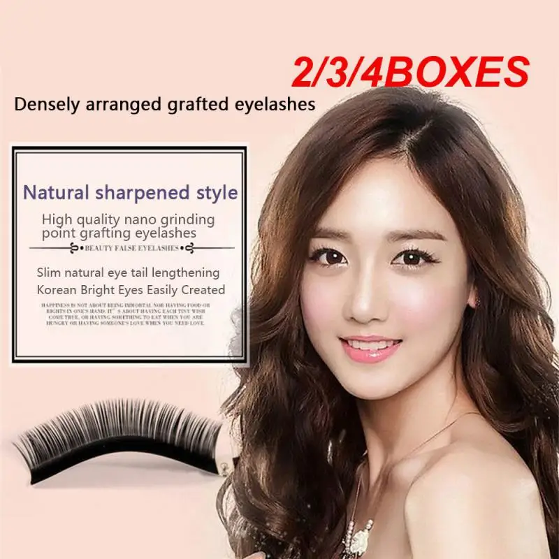 2/3/4BOXES Grafted Eyelash Easy To Use Natural New Black Eyes Makeup Filament Grafted Eyelash Dense Enlarge Eyes