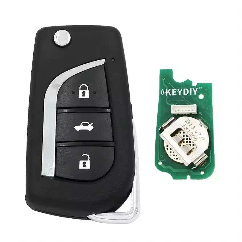 KEYECU Replacement New Upgraded Remote Key Fob 433MHz 4C for Toyota Yaris Avensis Corolla Carina P/N: 89071-0D010 + TOY47 blade