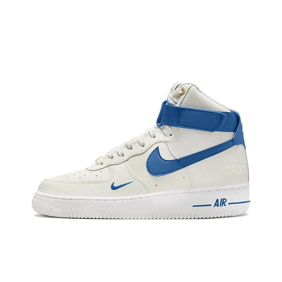 Nike Air Force 1 Se 40 Anniversary High top Skateboard Shoes Women's White Blue DQ7584-100