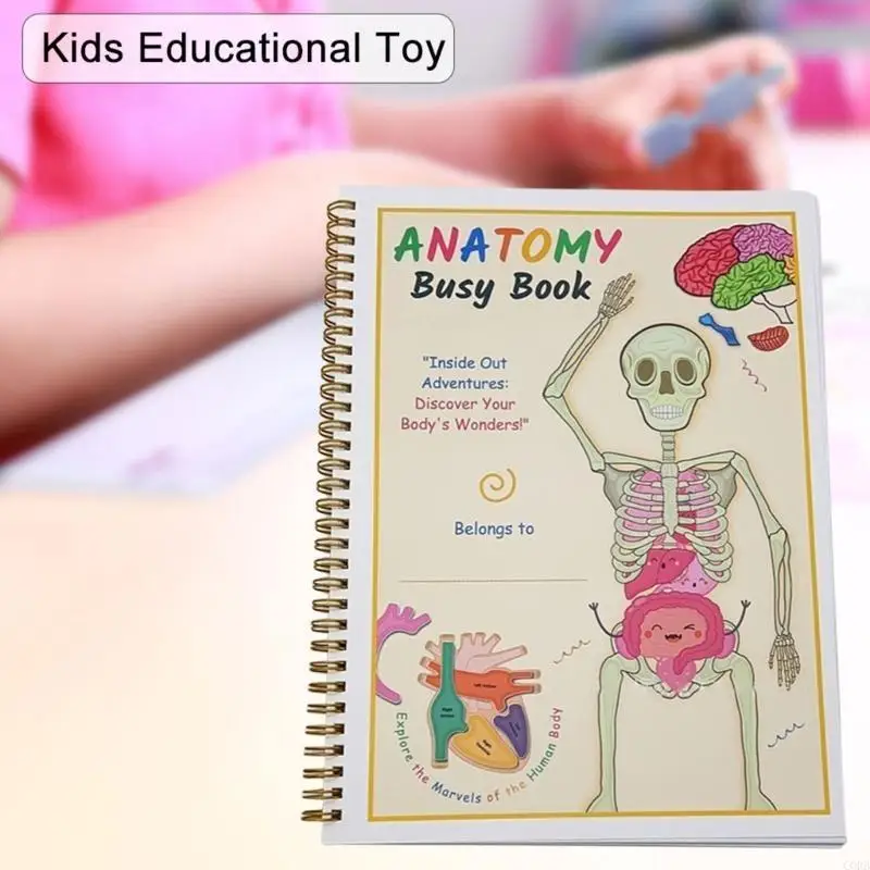 Corb Pratico Anatomia umana Libro impegnato portatile per bambini Guida completa ai sistemi del corpo per studenti Uso