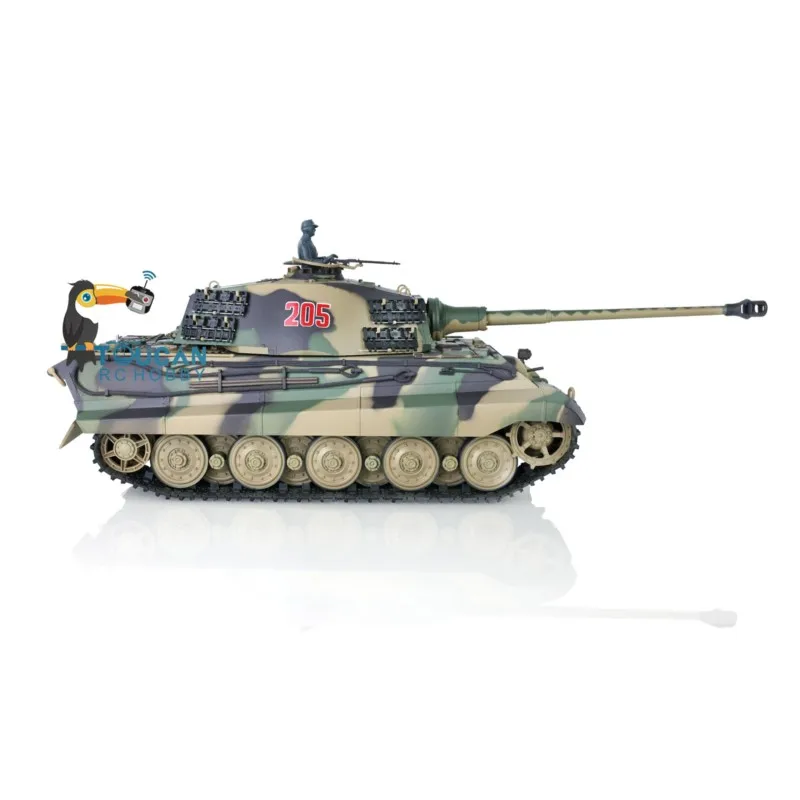 2.4G 1/16 Henglong 7.0 Plastic Duitse King Tiger RTR RC Tank 3888A Afstandsbediening Model voor Militaire Fans