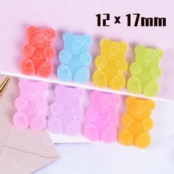 10pcs Kawaii Diy Resin Mini Bear Soft Candy Series Flatback Craft Material Embellishments Supplies Cabochon Scrapbook Decoration