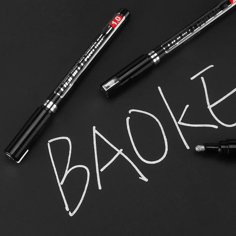 BAOKE 1.0/2.0/4.0mm Water-proof High Gloss Liquid Chromium Pen