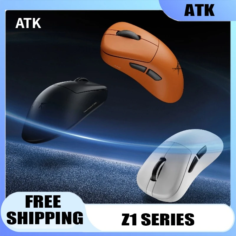 

ATK Z1 Pro Max Ultra Wireless Gaming Mouse Customized Foot PAW3950 Ultra Smart Speed Wireless 8k Polling Rate 0.39ms Low Latency