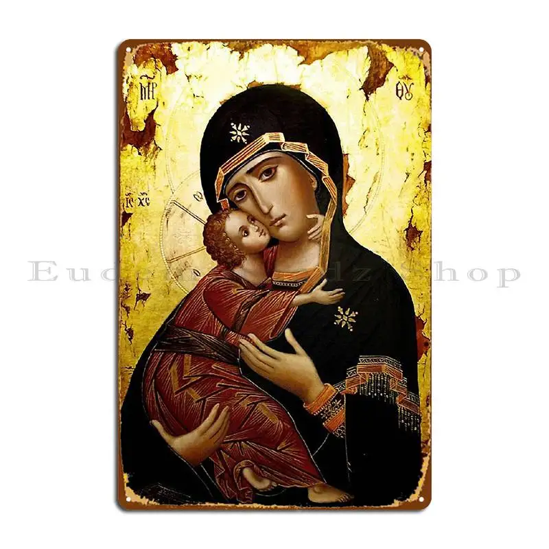 Virgin Mary Theotokos Mother Of God God Bearer Metal Sign Party Wall Mural Iron Wall Decor Club Tin Sign Poster