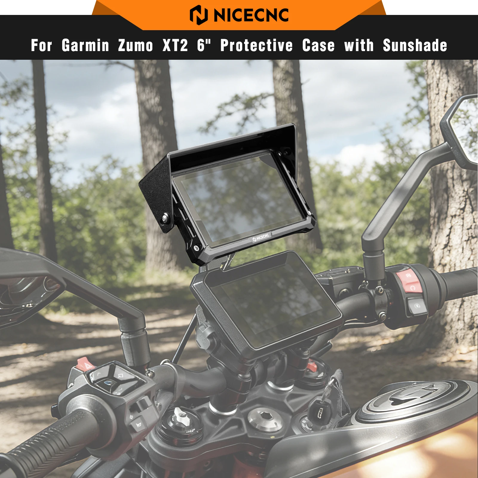 

NICECNC For Garmin Zumo XT2 6-inch Case Protector Adjustable Sun Visor Kit For Yamaha Tenere 700 T700 Accessories MT07 MT09