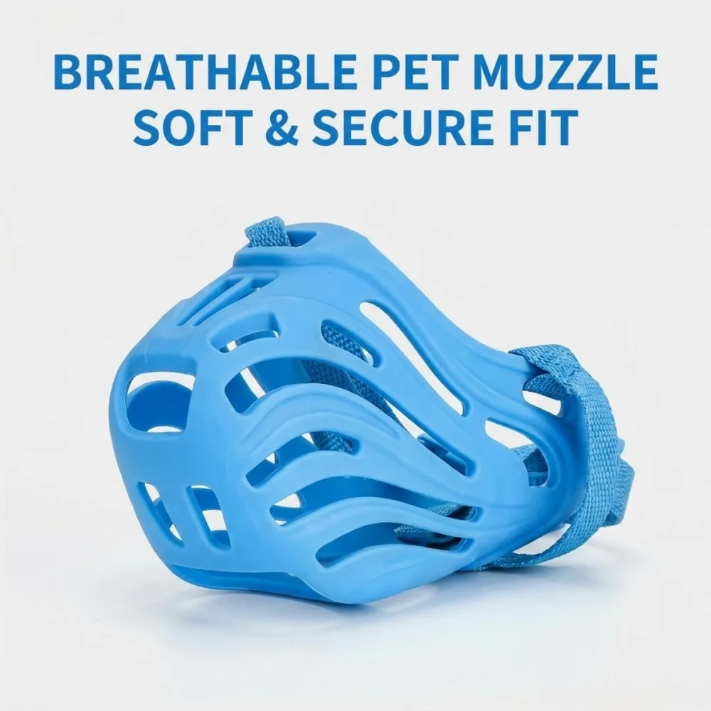 Hundemaulkorb gegen Bellen, Beißen und Fressen, Praktisches Gadget für Kleine, Mittlere und Große Hunde, Haustier-Mundmaske – Detail 3