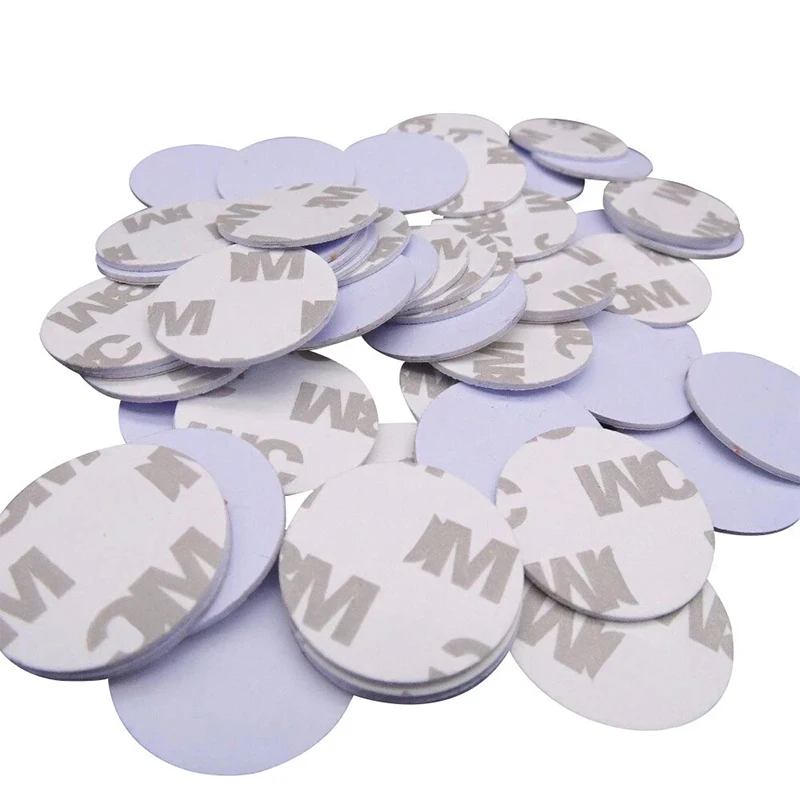 100pcs Free shipping 3M stickers coin type 125KHZ id RFID coil card/ EM4100 RFID chips /size:18/20/25/30mm