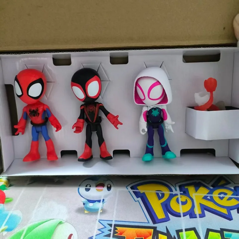 Figurine d'action Spider-Man pour cinq personnes, ensemble de luxe, masque, Collection mobile, cadeaux