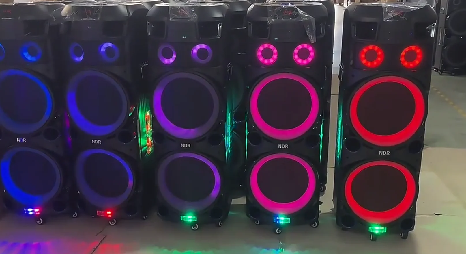 400W 12 Inch Subwoofer Active Speaker Wood Box Outdoor Audio Portable Home Blueteeth Stereo Loudspeaker Music Player Led