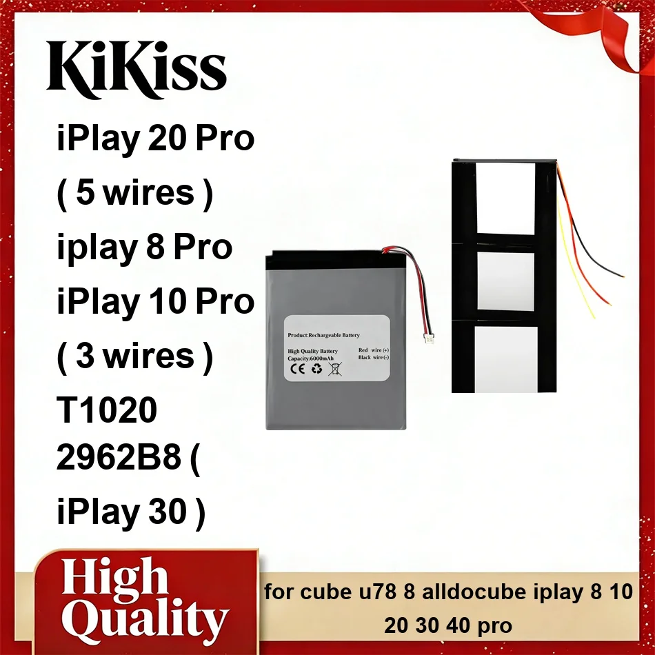 

Tablet Battery Reliable Power T1020 4500-9000mAh For Cube U78 8 For Alldocube Iplay 8 10 20 30 40 Pro