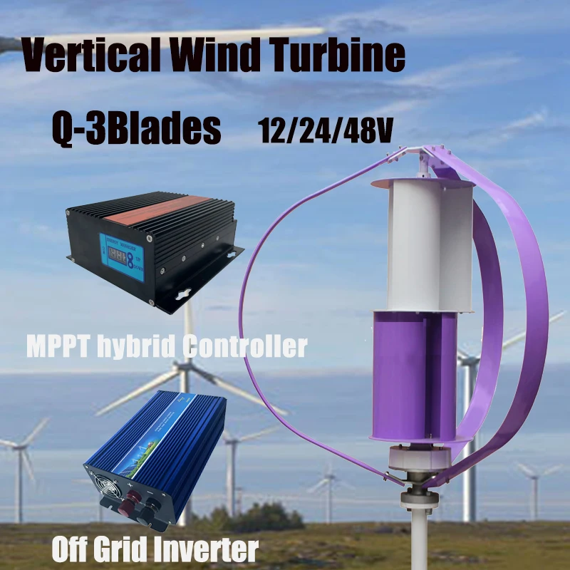 Fast Delivery 10000W 24V 48V Vertical Wind Turbine Small Wind Turbine Home Use Low Noise High Efficiency