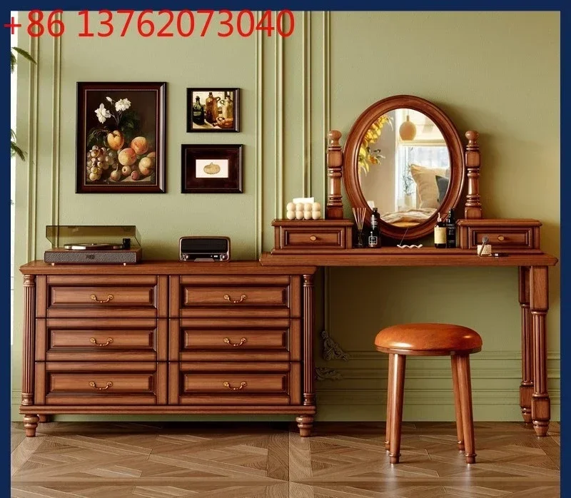 

Американский комод из массива дерева, интегрированный в спальню, туалетный столик для главной спальни, письменный стол