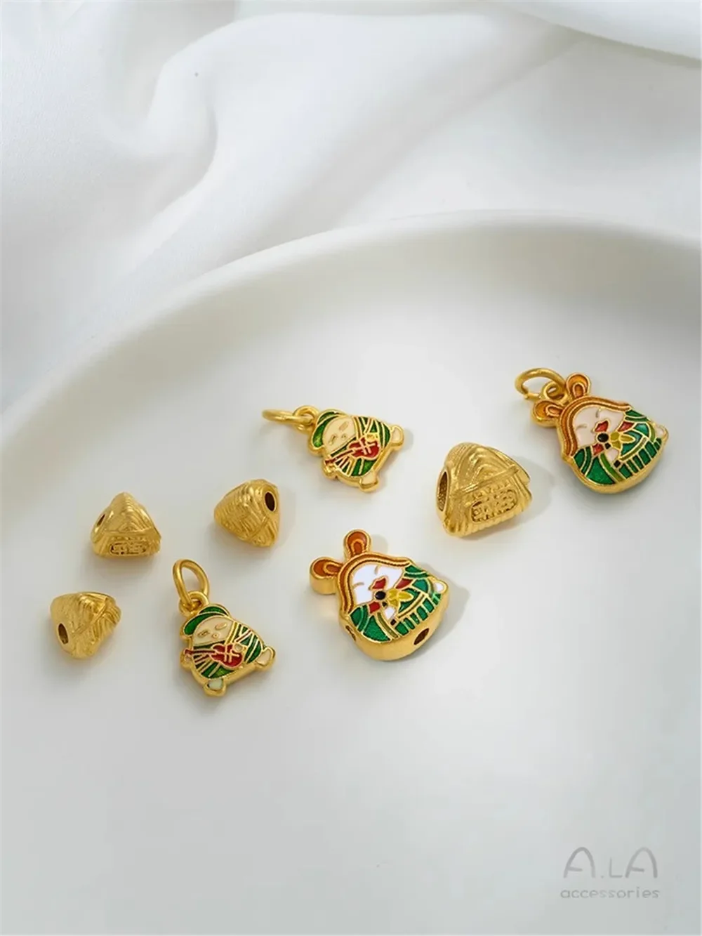 

Shajin-Burnt Blue Brown Pendant Beads, Three-Dimensional, DIY Hand-made Material, Jewelry Accessories