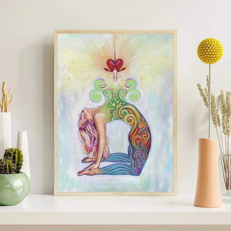 Spiritual Yoga Chakra Goddess Divine Feminine Art Poster Print Canvas Painting Colorful Wall Picture for Living Room Home Decor