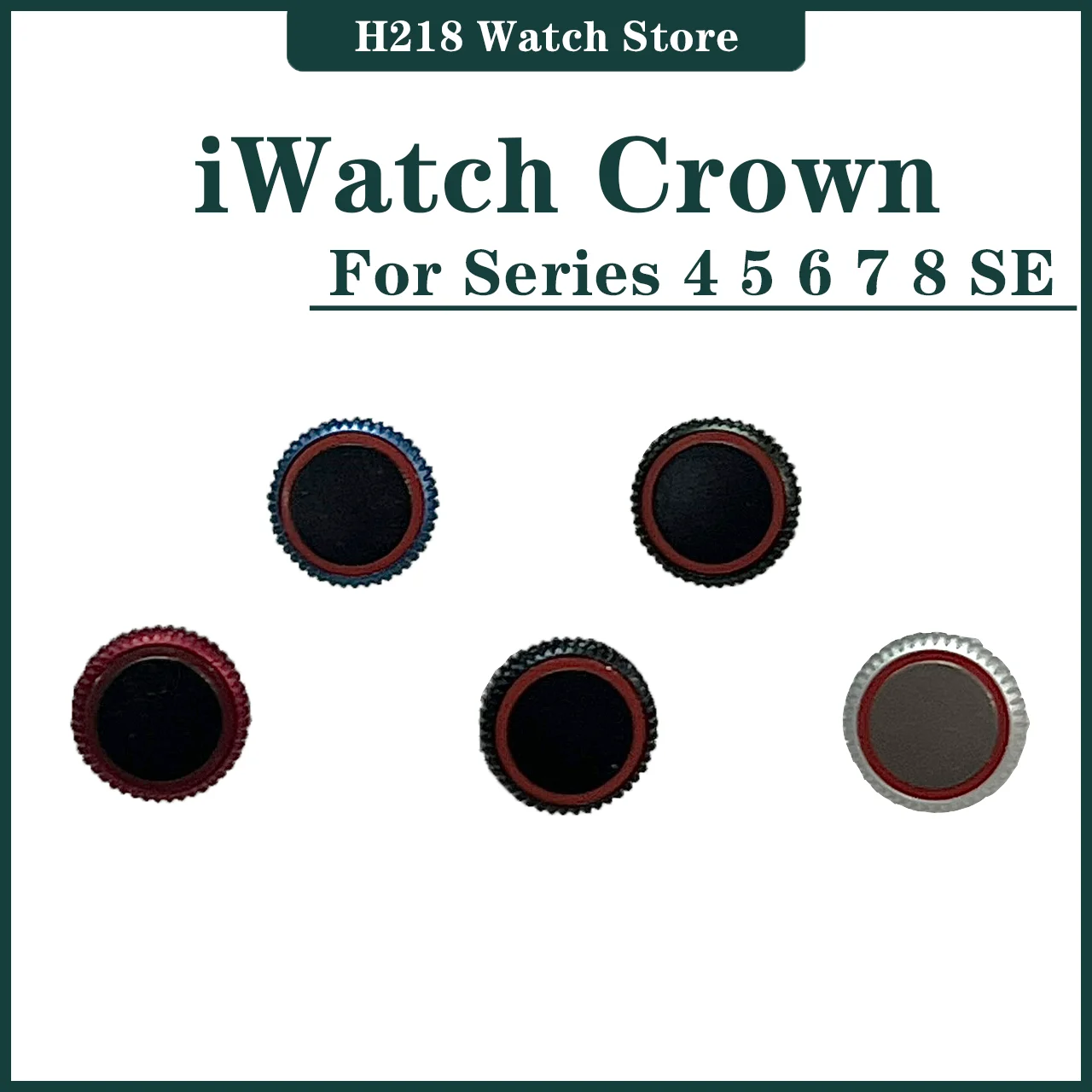 10 Pieces Side Roller Button Digital Crown For Apple Watch Series2 3 4 5 SE 38mm 42mm 40mm 44mm Aluminum Case Middle Frame Bezel