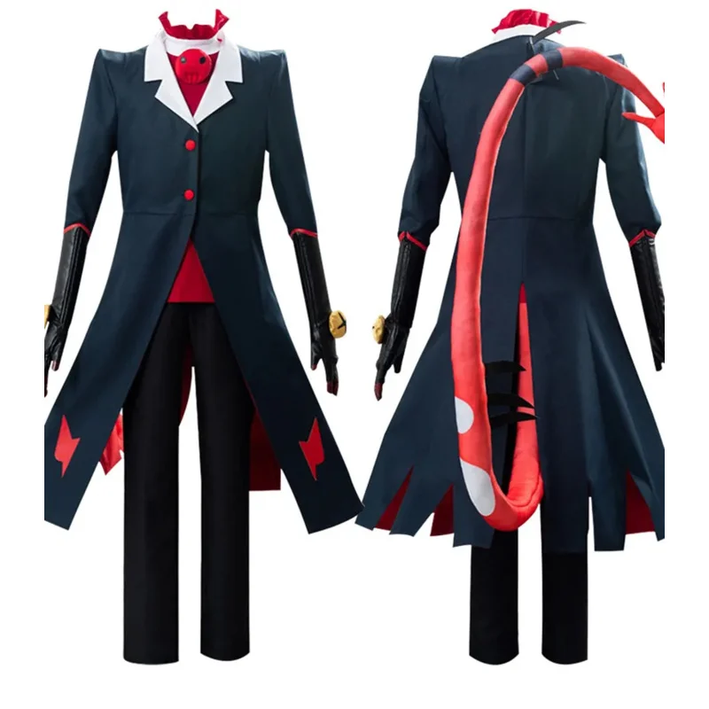 Helluva bodiBlitzo Anime Cosplay Costume pour hommes et femmes, uniforme de fête trempé avec queue, tenue d'Halloween personnalisée