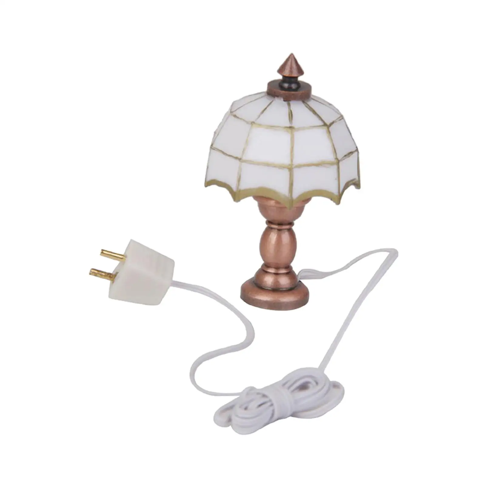 1:12 Poppenhuis Miniatuur Nachtkastje Lamp Model Voor Micro Landschap Lay-Out