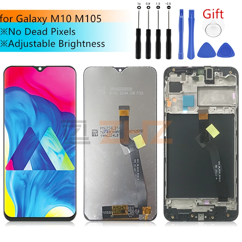 

For Samsung Galaxy M105 LCD Display Touch Screen Digitizer Assembly M10 Screen With Frame Replacement Repair Parts 6.22"