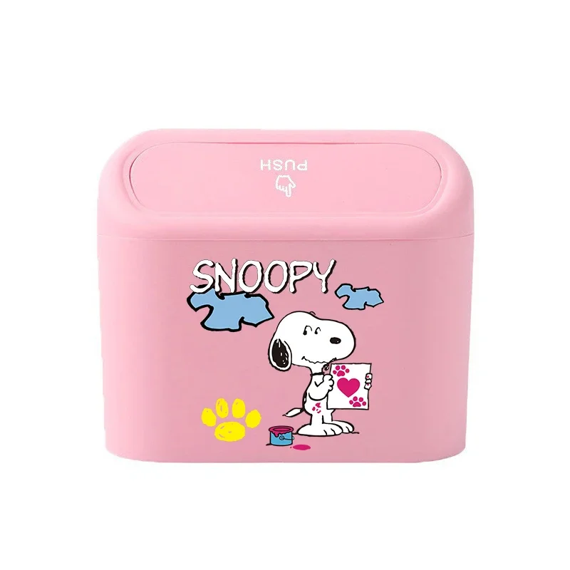 

Snoopys Vehicle-mounted Flip Lid Trash Mini Vehicle Garbage Organization Multifunctional Fold Automotive Garbage Box Car Supplie