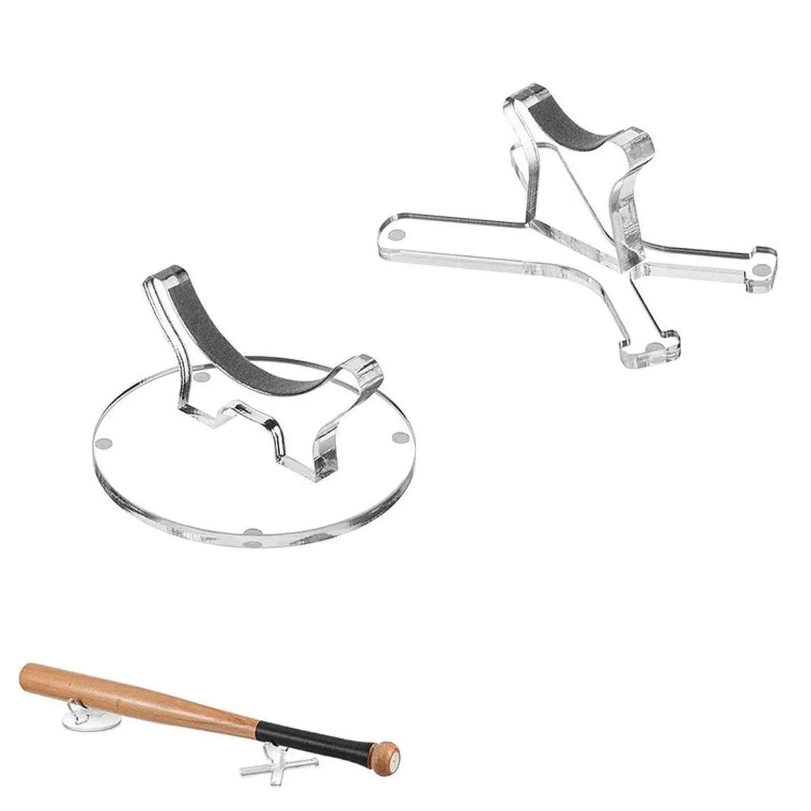 2 قطعة حامل مضرب بيسبول حامل عرض مكتبي متعدد الاستخدامات للتذكارات للمرآب لحامل الخفافيش القابل للجمع رف تخزين #4