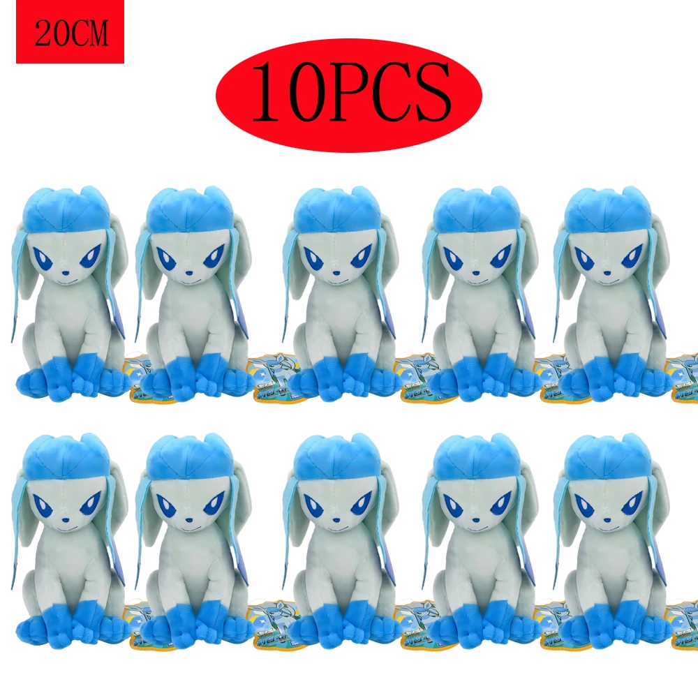 ***HOTSALE Eevee Family Pokemon Plush Toys Set - Sylveon Umbreon Vaporeon Flareon Pikachu Stuffed Dolls Exquisite Kids Xmas Gift