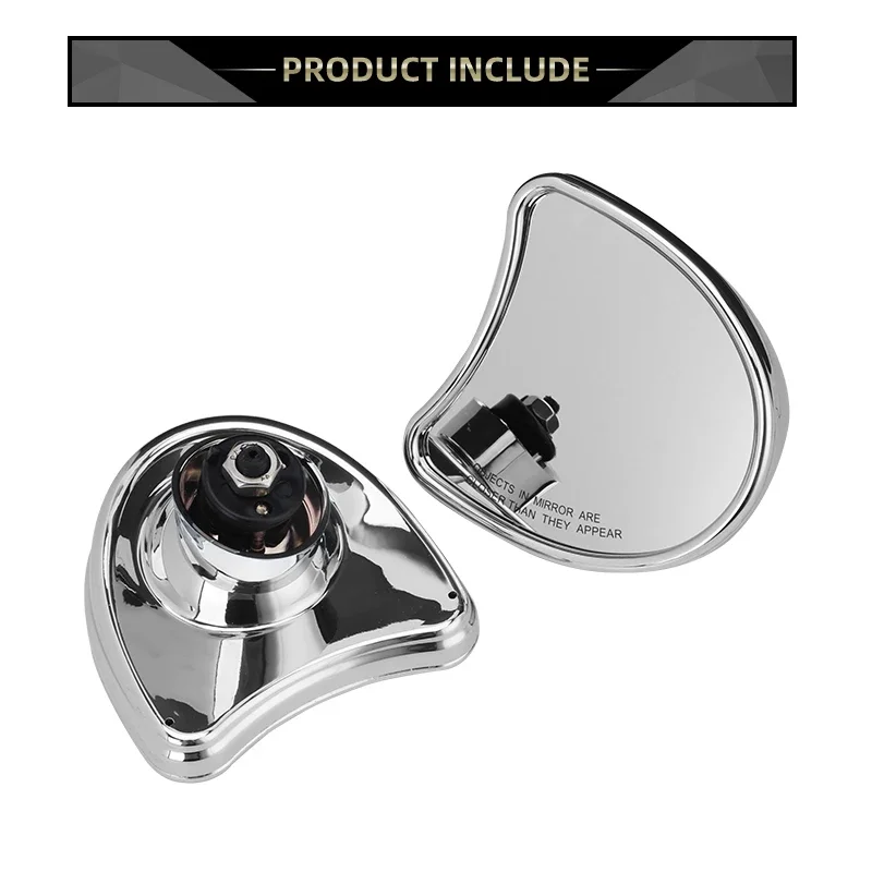 Chrome Motorcycle Mirror Side Batwing Fairing Accessories For Touring Harley Electra Glide Ultra Limited Tri Glide 14-Later