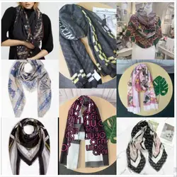 foreign trade fashion lady scarf shading breathable long scarf silk lady printed personality scarf