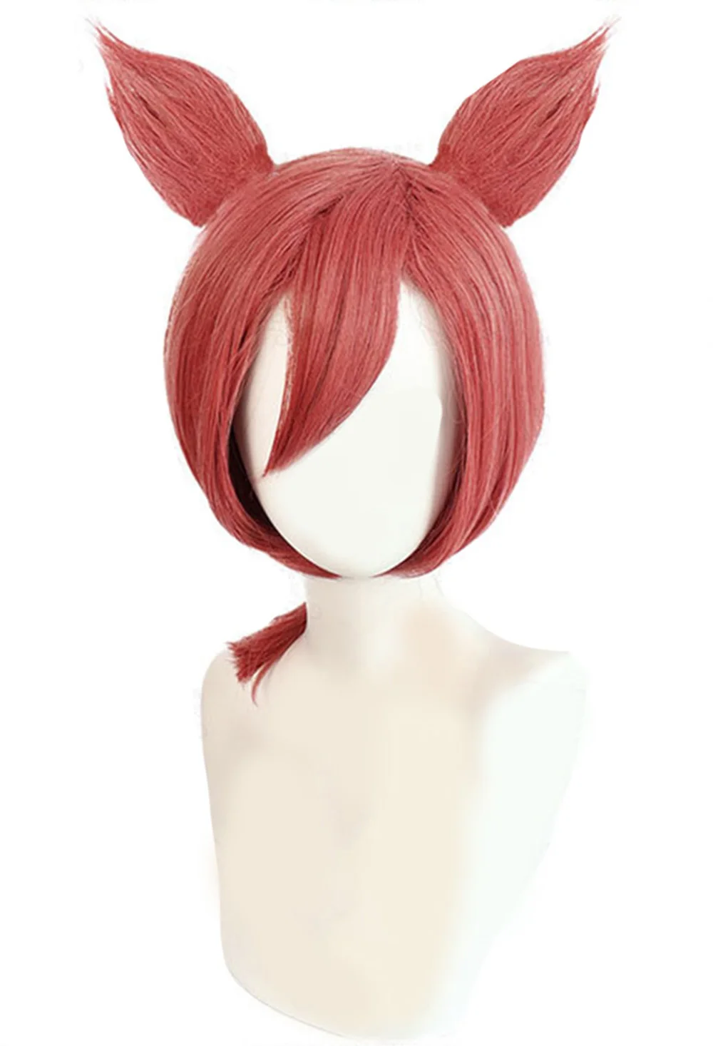 Short Pink Wig with Ear heat resistant fiber pary wigs for  Eternal Fantasy FF14 Tia Crystal Lord