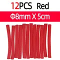 12 piezas rojas de 8 mm