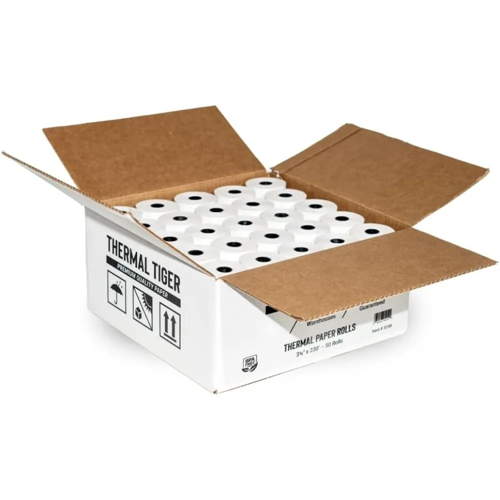 

Рулоны термобумаги (50 рулонов в коробке) — рулоны без BPA для POS-систем, кассовых и машин для кредитных карт