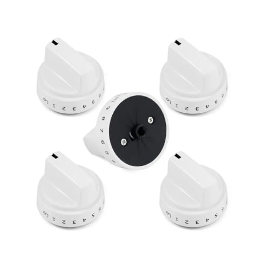 

KIP 5G92 Stove Knobs Cooktop Replacement Parts for GE Cooktop Gas Range Stove Top White Plastic JGBS66DEK3WW Electric Oven Cont