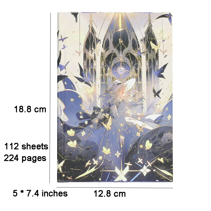 Imagem -06 - Full Color Pages Notebook para Meninas Exquisite Capa Fosco Scrapbook Diário Estudante Capa Dura Notepad Ilustração