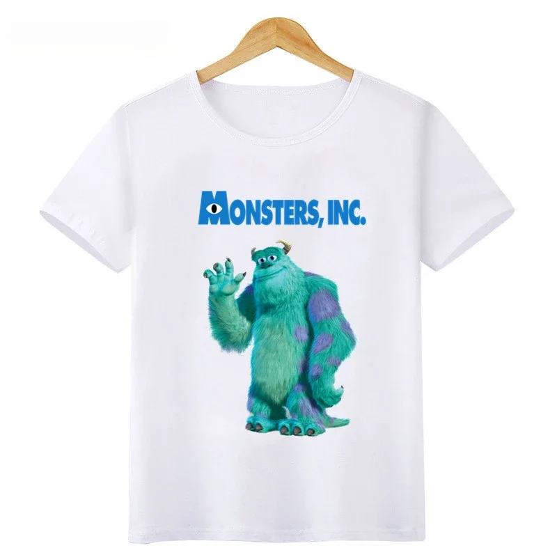 Summer Short Sleeve Cute Cartoon Kid T-shirt Disney Monsters Inc University Print Boy Girl Children Clothing Cotton Top Baby Tee