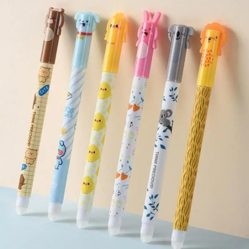 

Erasable Gel Pen Set of 6 for Effortlessly Writing and Correction for School Use Gel Pen for Writing Doodling Y3ND